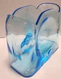 Bryce glass cerulean blue glass whimsey glass vase