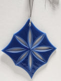 Christmas Glass ornament / suncatcher blue stain glass