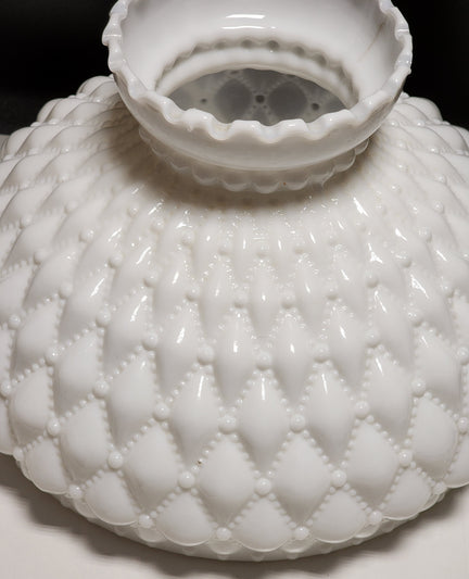 Glass lamp shade quilted White auction