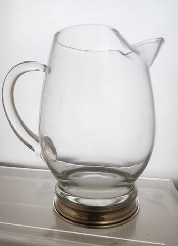 VTG Wallace Sterling glass cocktail pitcher auction