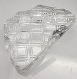 Hand cut glass tartan paperweight, 24% lead crystal Great gift