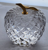 Glass apple paperweight,24% crystal good stem