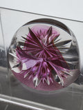 Hand cut glass oval art Paperweight signed Peter ORourke