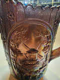 L.E Smith Glass carnival windmill pitcher
