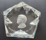 JIMMY Carter 1977  Inauguration paperweight, Star shaped