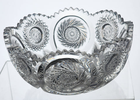 ABP cut glass bowl American E