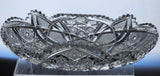 ABP Crystal Cut Glass Marcella Libbey oval folded tray