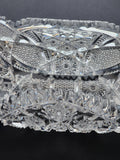 ABP Crystal Cut Glass Marcella Libbey oval folded tray