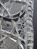 ABP Crystal Cut Glass Marcella Libbey oval folded tray