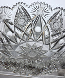 ABP cut glass signed Hawkes bowl American 10"