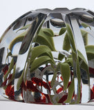 Hand crafted art glass paperweight Signed