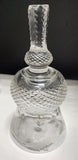 Signed Edinburgh Scotland hand Cut glass Crystal Thistle bell