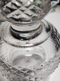Signed Edinburgh Scotland hand Cut glass Crystal Thistle bell