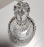 Signed Edinburgh Scotland hand Cut glass Crystal Thistle bell