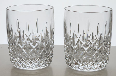 Signed Lenox pair Cut glass Masterpiece dor Crystal Made in USA