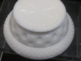 Early American Plymouth Thumprint Milk Glass bowl McKEE auction