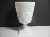 Early American Plymouth ThumbPrint Milk Glass goblet auction