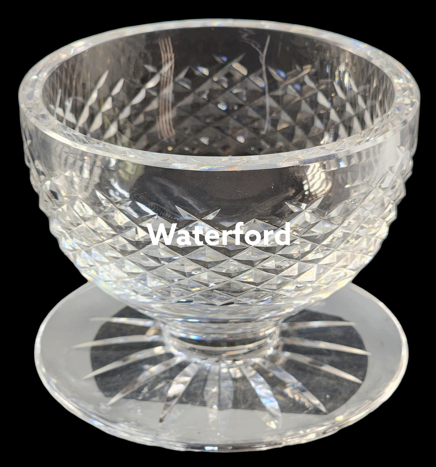 Signed Waterford CUT GLASS Alana shrimp crystal Ireland