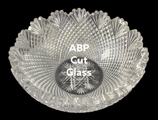 America Brillant Period 9.75 lbs bowl strawberry diamond fan abp
