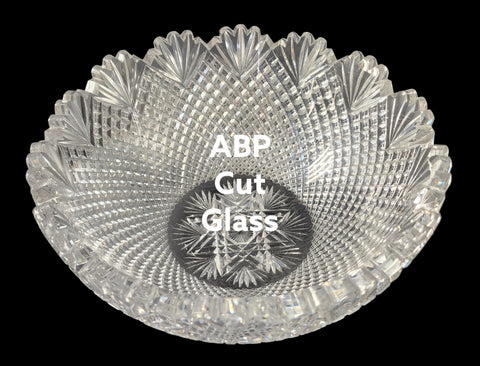 America Brillant Period 9.75 lbs bowl strawberry diamond fan abp