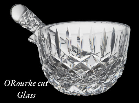 Hand Cut lead crystal Morther and pedestal HAND POLISHED signed by Peter ORourke