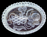 Tuthill American Brilliant Period hand Cut vintage oval dish