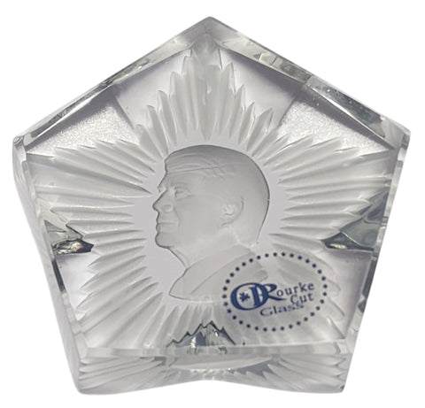 JIMMY Carter paperweight, Star shaped 24% lead crystal limited edition