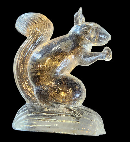 L.E. SMITH glass miniature Squirrel