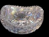 L E Smith Glass -iridesent oval bowl