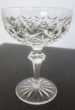 Pair Signed Waterford Hand Cut glass Powerscourt dessert champagne