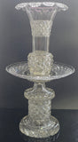 3 part Cut glass vase antique