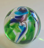 Art glass multicolor swirl paperweight #2