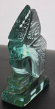Hand crafted art glass Indian sculpture