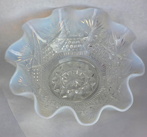 Dugan glass Co. Opalescent Dragon Lady bowl auction