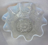 Dugan glass Co. Opalescent Dragon Lady bowl auction