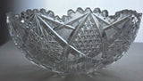 Cut glass bowl American brilliant period Blown blank