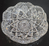 ABP cut glass low bowl American brilliant period 1886 -1915 bob57