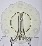4 Lancaster Glass Co. Yellow Jubilee luncheon plates