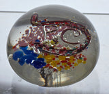Art glass Horse Shoe with initials "P.C" paperweight,