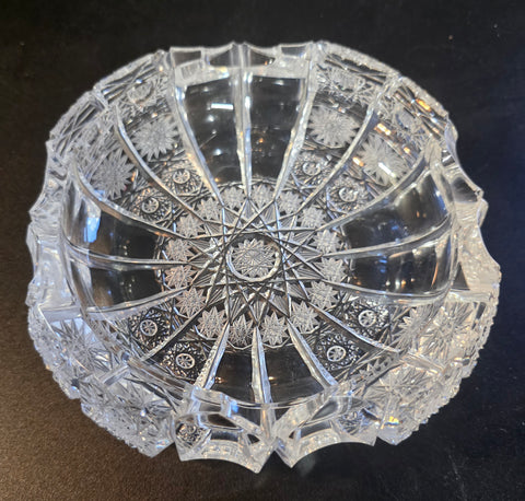 Cut glass Heavy ashtray crystal good quality one of a kind