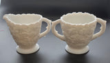 Westmoreland Bramble Maple milk Glass sugar and creamer AUCTION