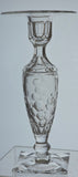 Pair of hand Cut Glass candle sticks Antique