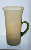 2 Fry oval opalescent lemonade glass mugs with jade handle