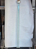 Clear glass cane walking stick round knob mug13