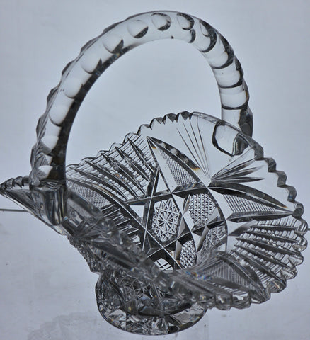 Hand cut ABP small basket American Brilliant Antique