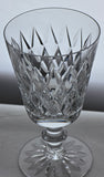 Hand cut clear glass goblet Seneca Pair
