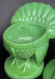 L.E Smith Glass Jadeite Turkey soup bowl