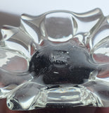 Signed art glass amethyst dish