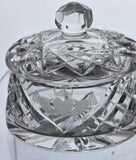 Galway crystal Signed Claddagh covered box