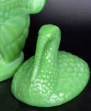 L.E Smith Glass Jadeite Turkey soup bowl